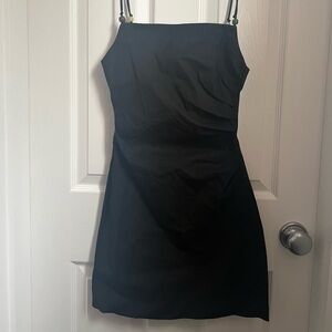 Zara draped linen blend dress